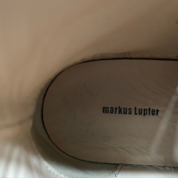 Markus Lupfer high top leather sneakers cat face design, black, size 39 - Picture 5 of 5